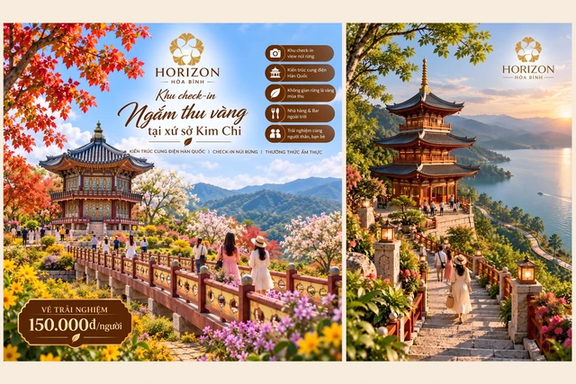 Ngắm thu vàng tại xứ sở Kim Chi · Bậc thang lên chùa tháp